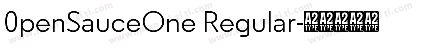 0penSauceOne Regular字体转换